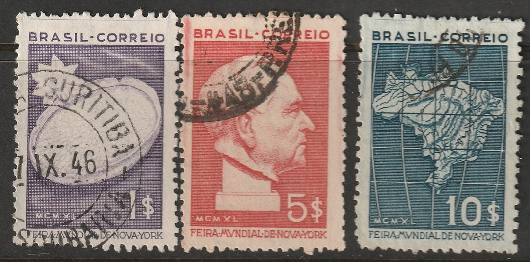 Brazil 1940 Sc 496-8 set used