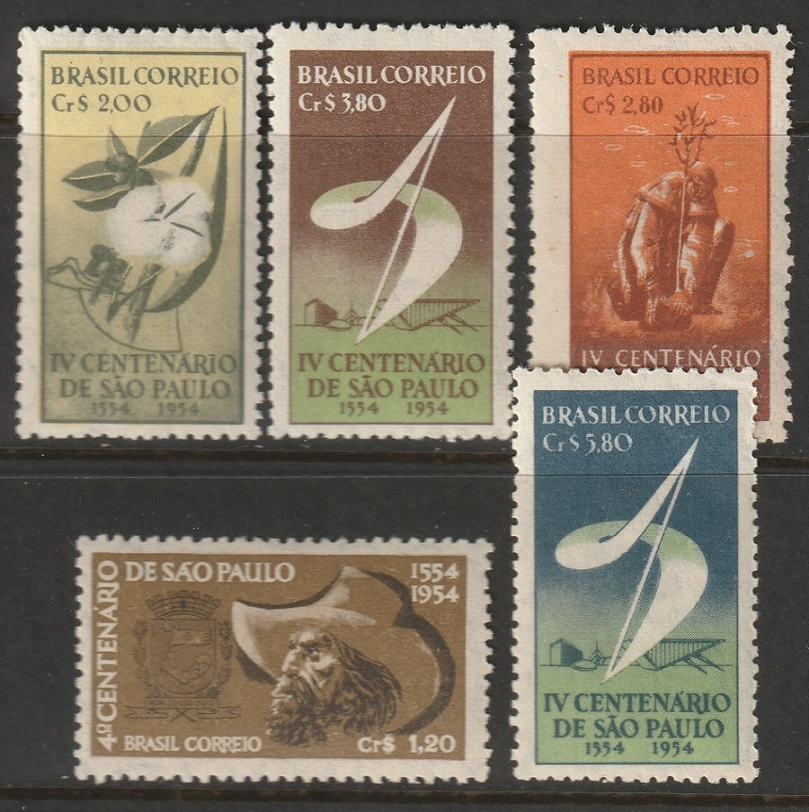 Brazil 1953 Sc 734-8 set MLH*