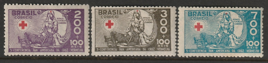 Brazil 1935 Sc B5-7 set MLH*