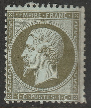 France 1862 Sc 22a MH* partial gum