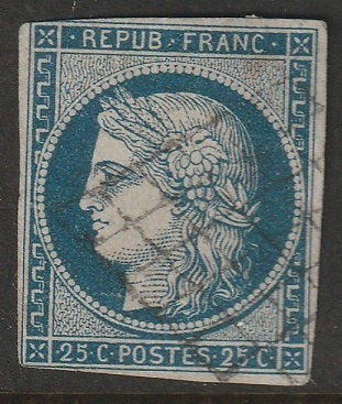 France 1850 Sc 6a used grille cancel