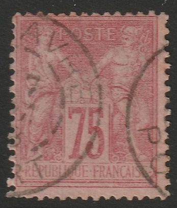 France 1877 Sc 83 used Le Havre Port cancel