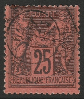 France 1878 Sc 93 used octagonal maritime cancel