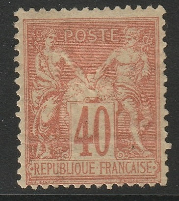 France 1880 Sc 95 MH* large crease