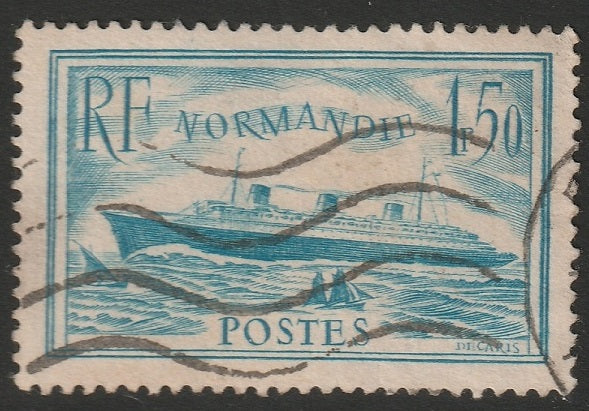 France 1936 Sc 300c used turquoise