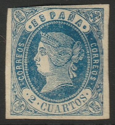 Spain 1862 Sc 55 MH*