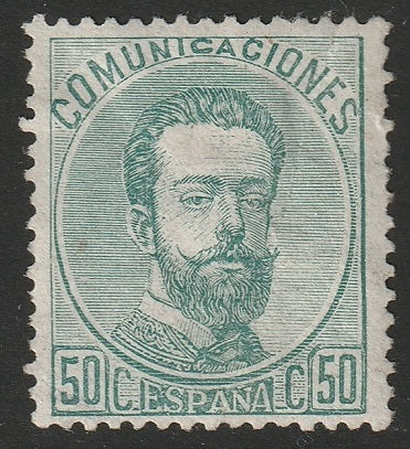 Spain 1872 Sc 186 MH* large crease