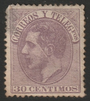 Spain 1882 Sc 253 MH* large corner thin