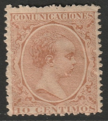 Spain 1889 Sc 259 MH* disturbed gum