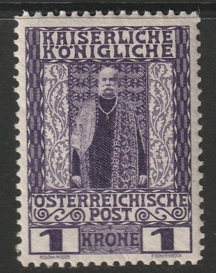 Austria 1908 Sc 124 MNH** large crease