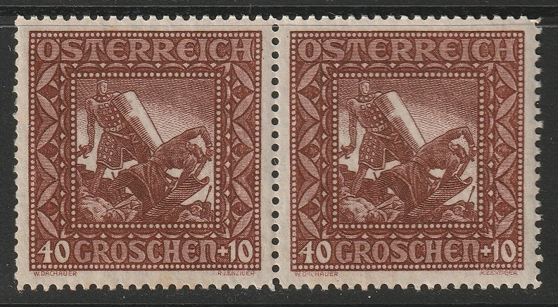 Austria 1926 Sc B76 pair MNH**