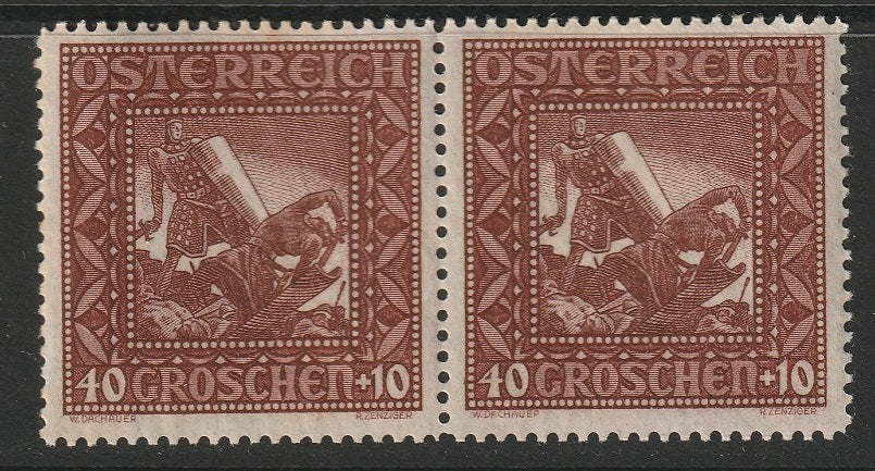 Austria 1926 Sc B76 pair MNH**