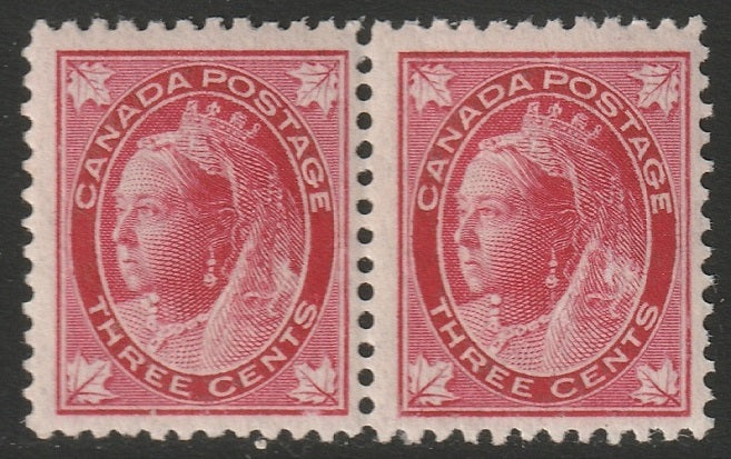 Canada 1898 Sc 69 pair MNH** some disturbed gum