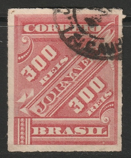 Brazil 1889 Sc P15 newspaper used thin