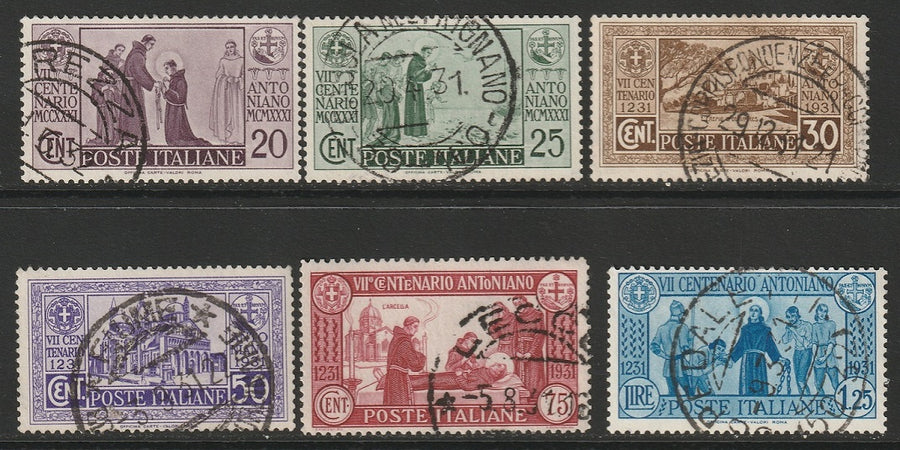 Italy 1931 Sc 258-63 partial set used