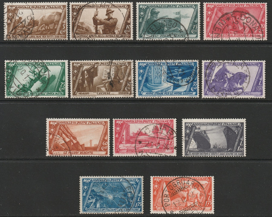 Italy 1932 Sc 290-302 partial set used