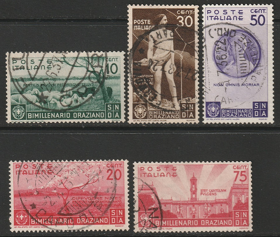 Italy 1936 Sc 359-63 partial set used