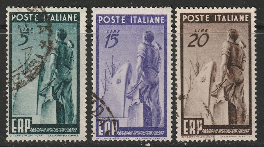 Italy 1949 Sc 515-7 set used