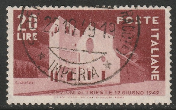 Italy 1949 Sc 521 used Imperia cancel