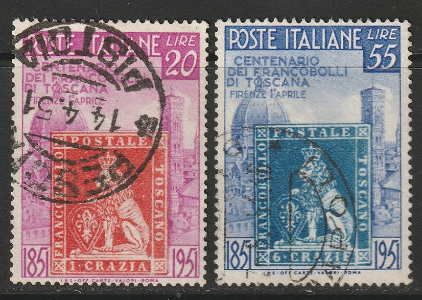 Italy 1951 Sc 568-9 set used