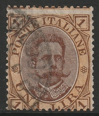 Italy 1889 Sc 56 used horizontal perf shift