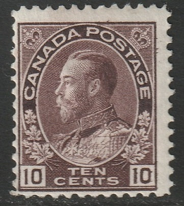 Canada 1912 Sc 116 MH* brown purple