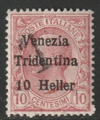 Austria 1918 Sc N62 MH* partial "T" overprint