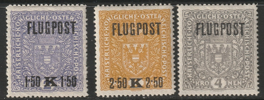 Austria 1918 Sc C1-3 set MLH*