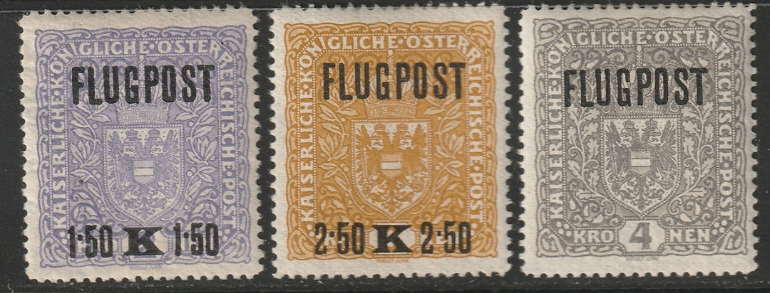 Austria 1918 Sc C1-3 set MLH*