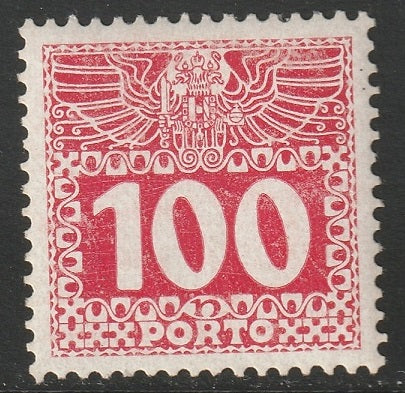 Austria 1910 Sc J44a postage due MLH* chalky paper