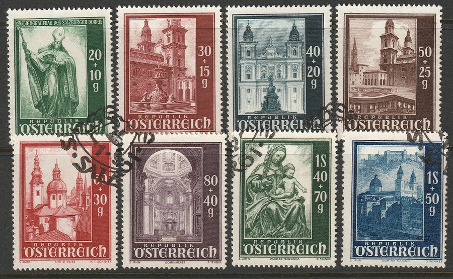 Austria 1948 Sc B252-9 set used