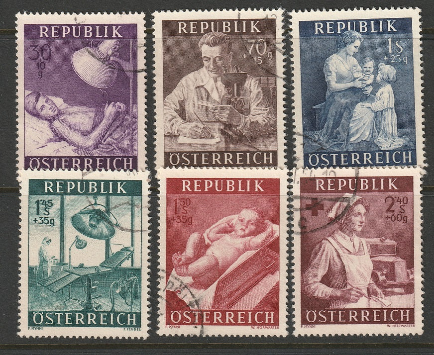 Austria 1954 Sc B288-93 set used