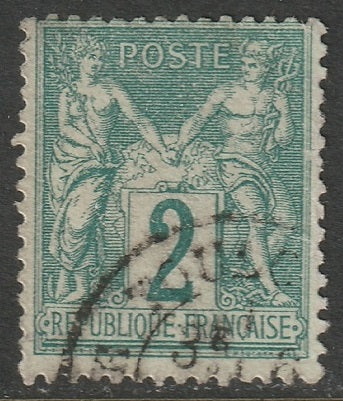 France 1876 Sc 77 used