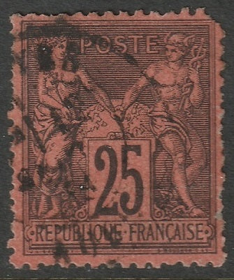 France 1878 Sc 93 used torn corner