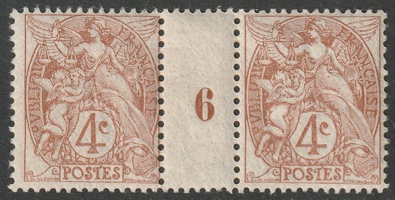 France 1906 Sc 112 millesime 6 MNH**