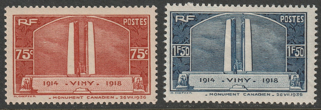 France 1936 Sc 311-2 set MLH*