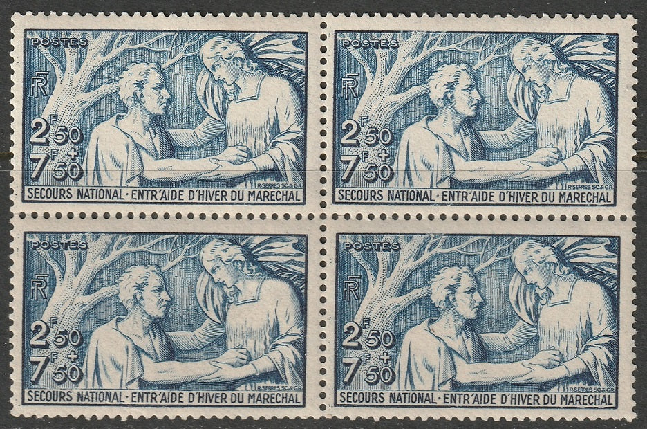 France 1941 Sc B113 block MNH**