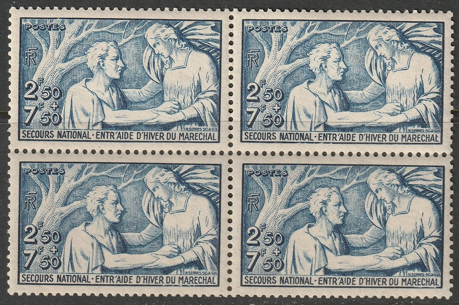 France 1941 Sc B113 block MNH**