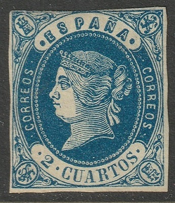 Spain 1862 Sc 55 MNG(*) cream paper