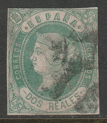 Spain 1862 Sc 60a used cartwheel cancel