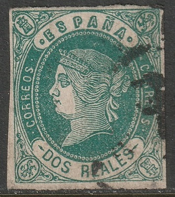 Spain 1862 Sc 60b used