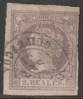 Spain 1860 Sc 54 used Guipuzcoa cancel