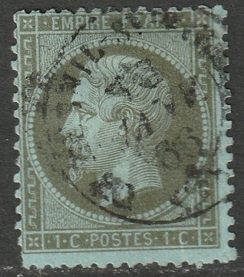 France 1862 Sc 22 used Le Mesnil St Denis cancel