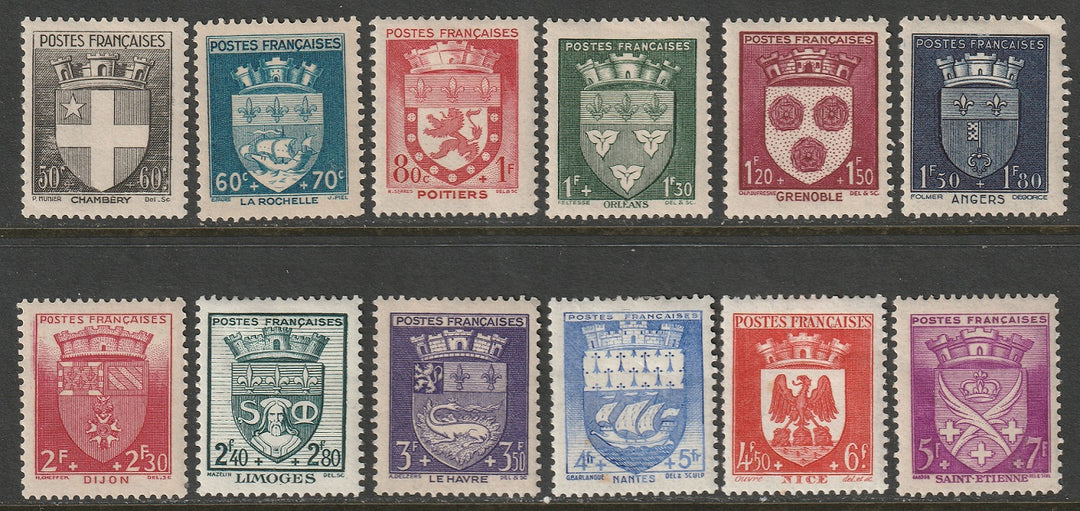 France 1942 Sc B135-46 set MH*