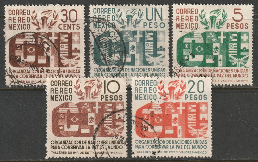 Mexico 1946 Sc C158-62 air post set used