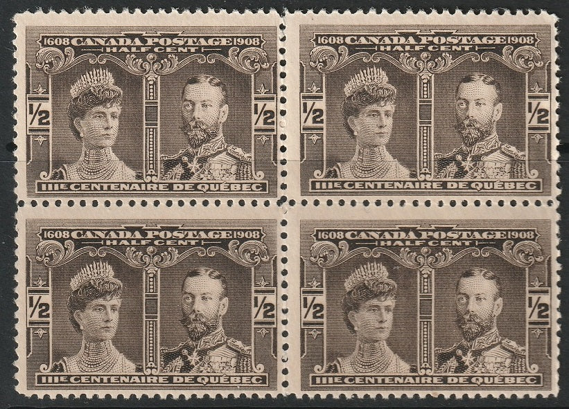 Canada 1908 Sc 96 block MNH**