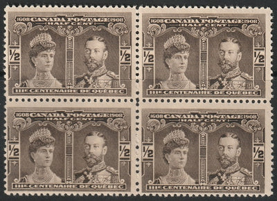 Canada 1908 Sc 96 block MNH**