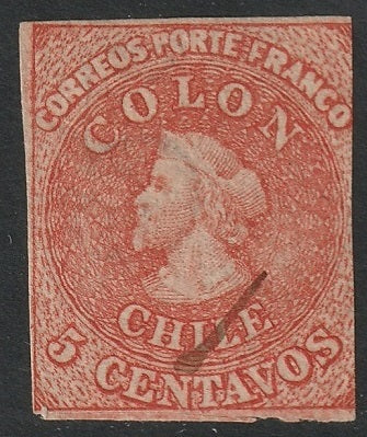 Chile 1865 Sc 14 used