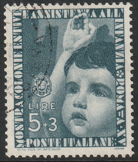 Italy 1937 Sc 376 var used inverted watermark variety