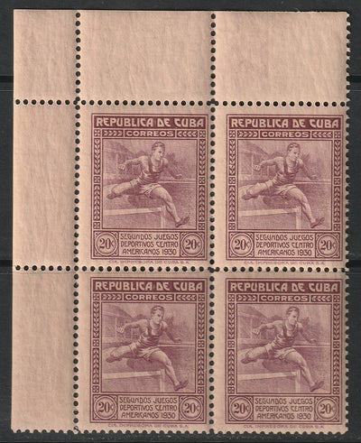 Cuba 1930 Sc 303 corner block MNH**